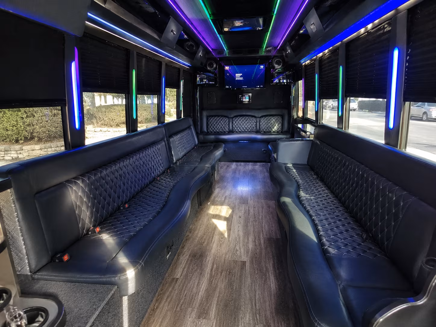 casa grande 15 passenger party bus interior