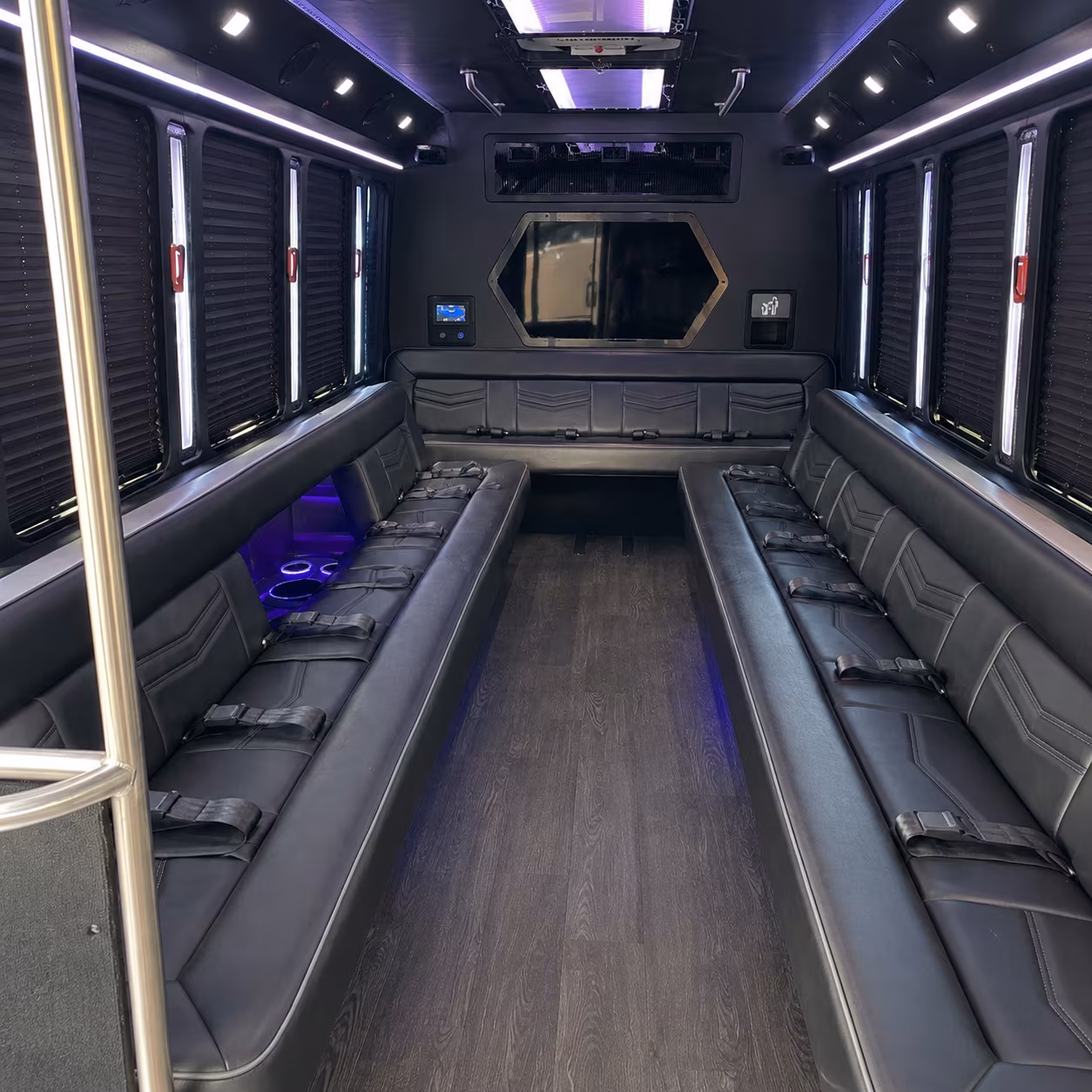 casa grande 18 passenger party bus interior