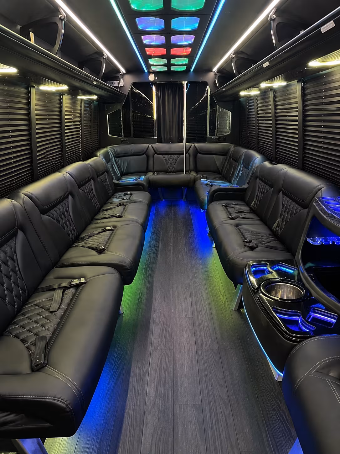 casa grande 20 passenger party bus interior