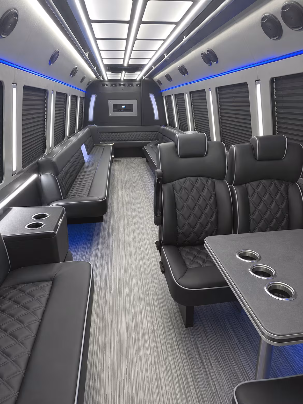 casa grande 25 passenger party bus inside