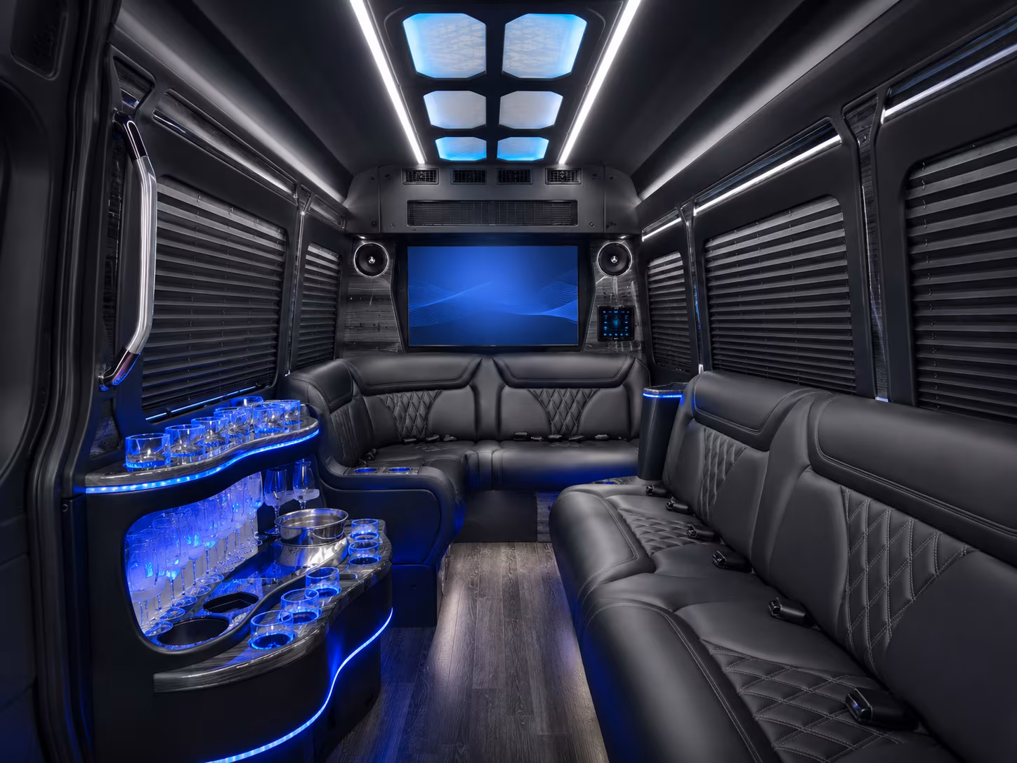 casa grande 30 passenger party bus interior
