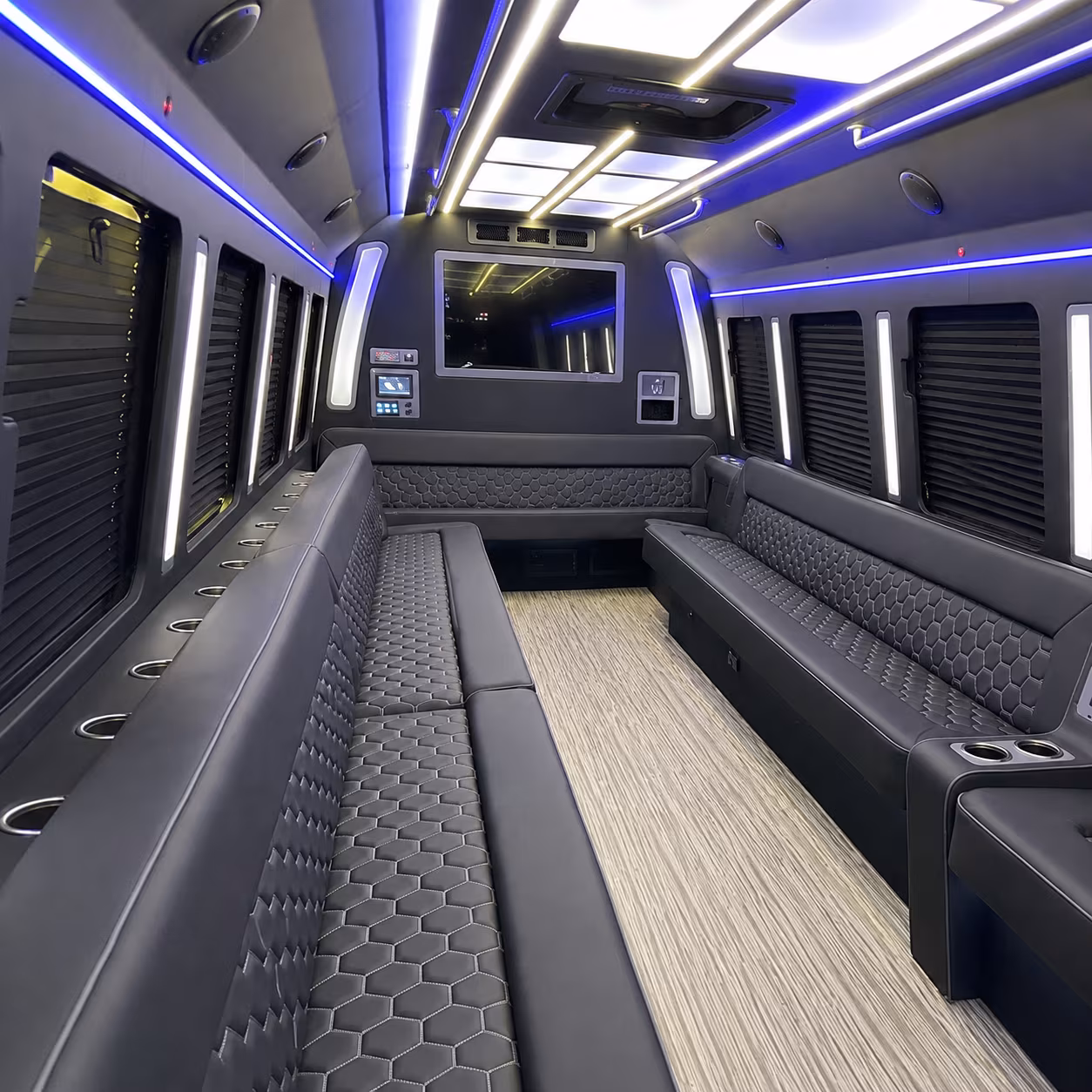 casa grande 40 passenger party bus inside