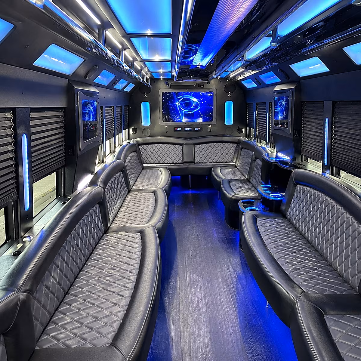 casa grande 50 passenger party bus interior