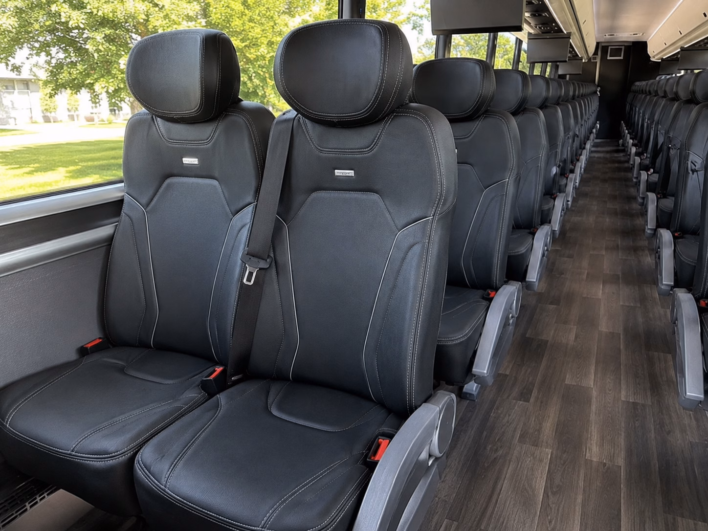 casa grande charter bus rental interior