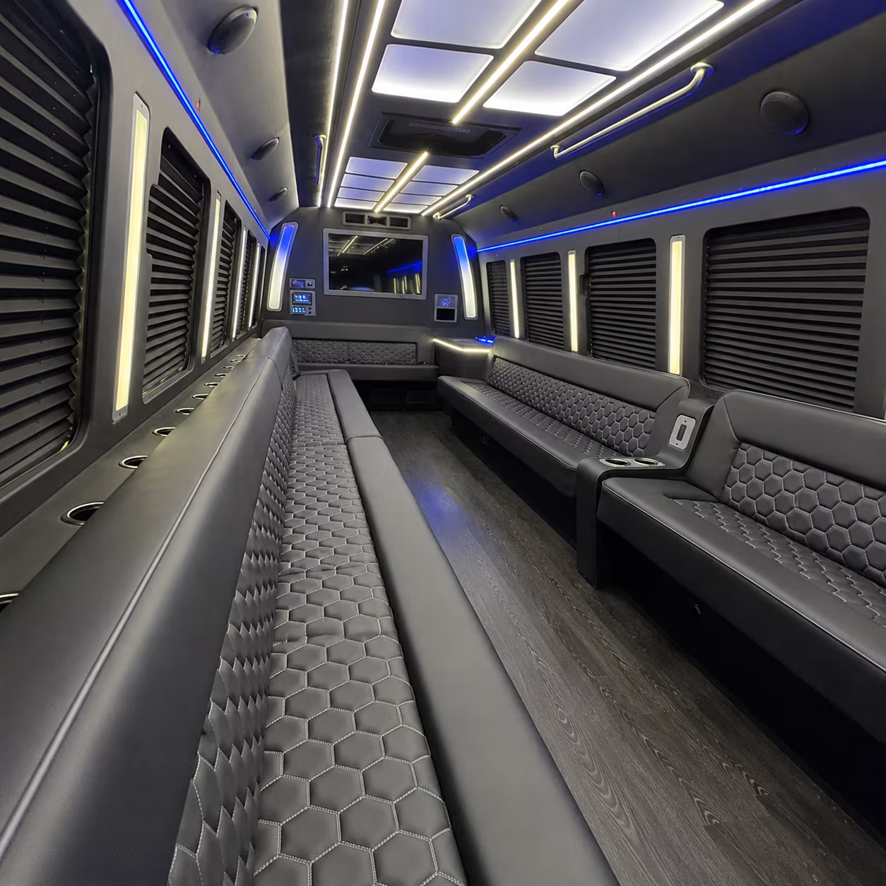 casa grande party bus rental interior